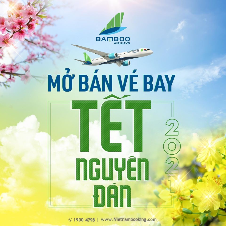 Đặt vé máy bay Bamboo Airways Tết 2021